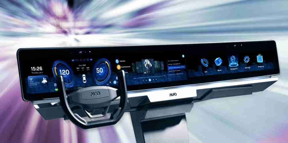 人生就是博开拓前瞻显示技术创新应用，，结合优异整合设计能力，，，，开发智能车载FIDM Plus一体化显示方案，，让驾驶操作与车内娱乐体验再进化