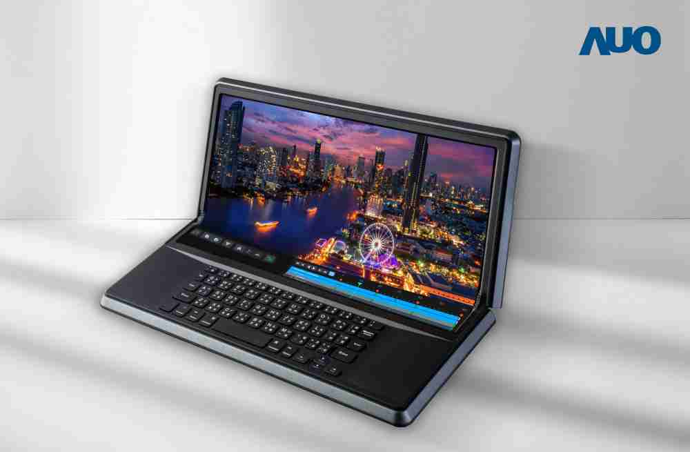 人生就是博14.6吋Micro LED折迭显示屏幕，，搭配半径4mm的弯折绞炼，，，以及高画素、、高亮度、、、、高对比度的显示技术特点，，，，即便在大视角下仍保有绝佳色相与亮度