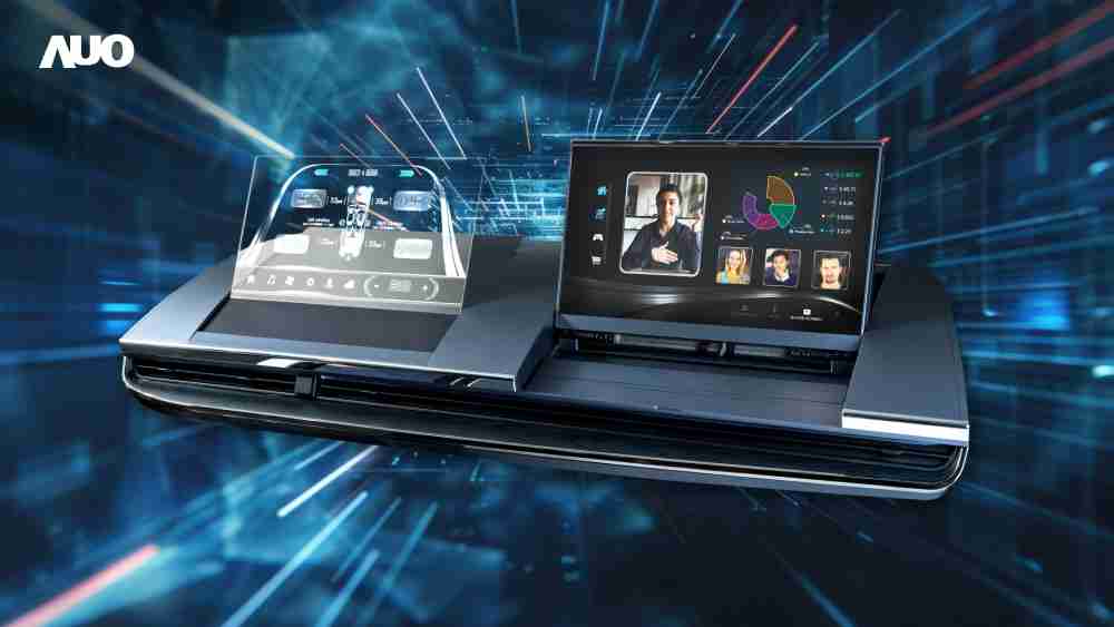 人生就是博Micro LED Display HMI解决方案打造透明Micro LED前座仪表，，呈现信息并保留驾驶视野开阔；亦为副驾驶座乘客打造收放自如的Micro LED屏幕，，，在不影响显示质量的前提于显示区内建镜头，，，，让用户能与视讯对象直接眼神接触，，提供绝佳的双向沟通体验